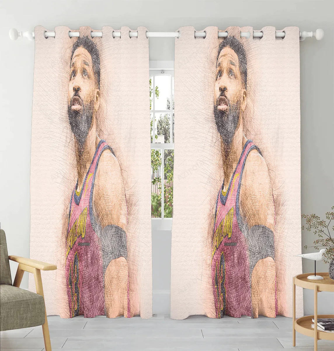 Cleveland Cavaliers v90 Tristan Thompson Window Curtain
