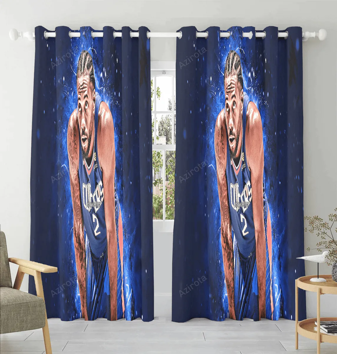 Los Angeles Clippers Kawhi Leonard 2 Window Curtain Gift For Fans
