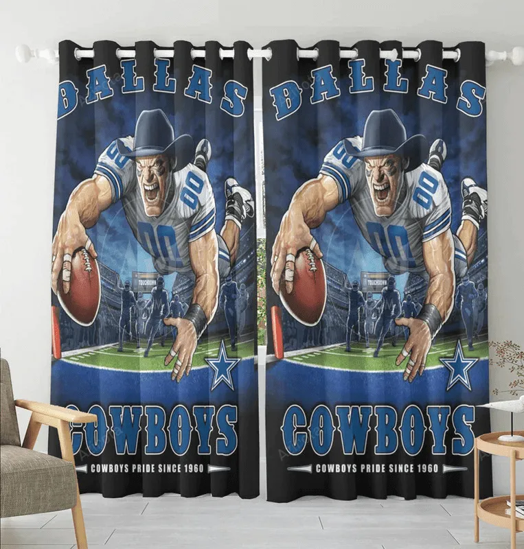 Dallas Cowboys Pride Since 1960 Blackout Window Curtain 2 Panels For Living Room Bed Room Gift For Fan