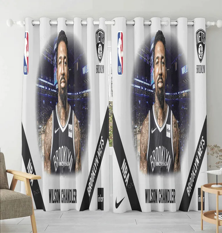 Brooklyn Nets Wilson Chandler1 Blackout Window Curtain 2 Panels For Living Room Bed Room Gift For Fan