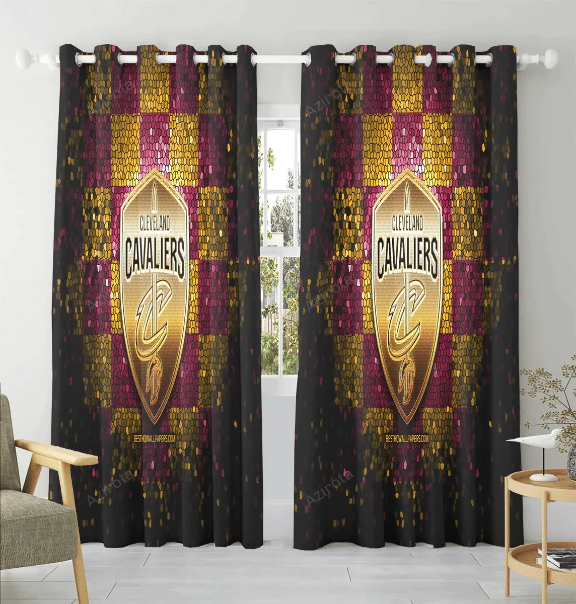 Cleveland Cavaliers Glitter Window Curtain