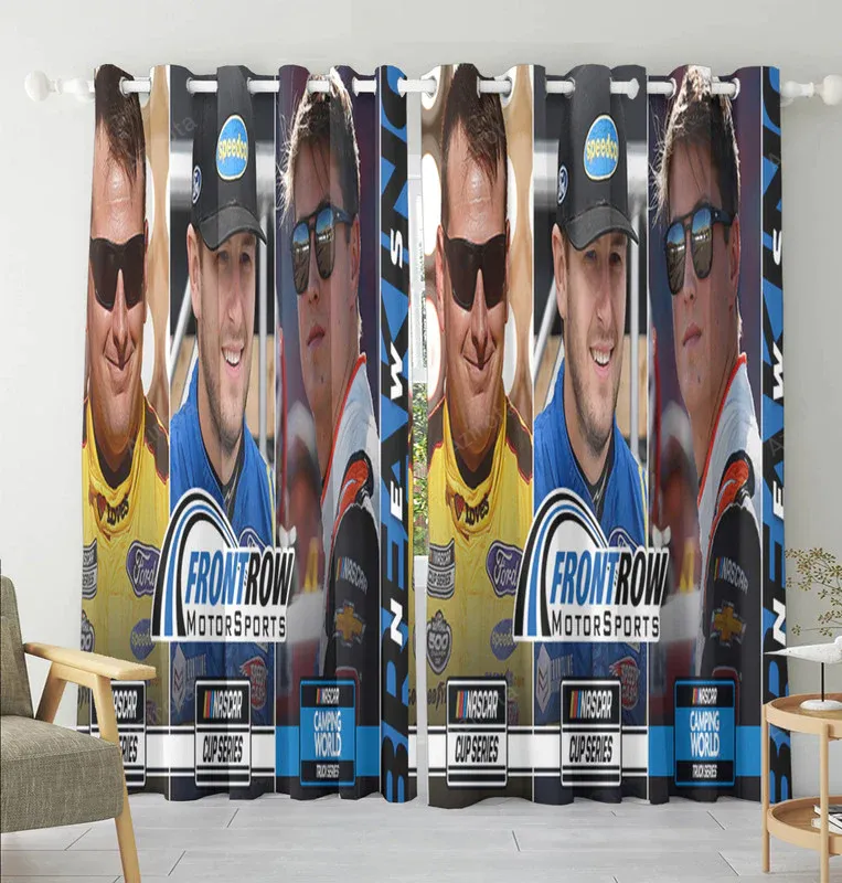 NASCAR Front Row Motor s Drivers1 Blackout Window Curtain 2 Panels For Living Room Bed Room Gift For Fan