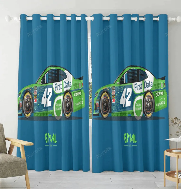 NASCAR Chip Ganassi Racing Cars4 Blackout Window Curtain 2 Panels For Living Room Bed Room Gift For Fan