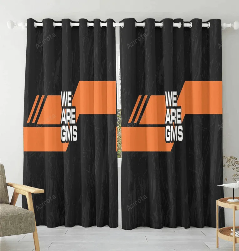 NASCAR GMS Racing We Are GMS1 Blackout Window Curtain 2 Panels For Living Room Bed Room Gift For Fan