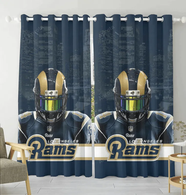 Los Angeles Rams Cobie Durant1 Blackout Window Curtain 2 Panels For Living Room Bed Room Gift For Fan