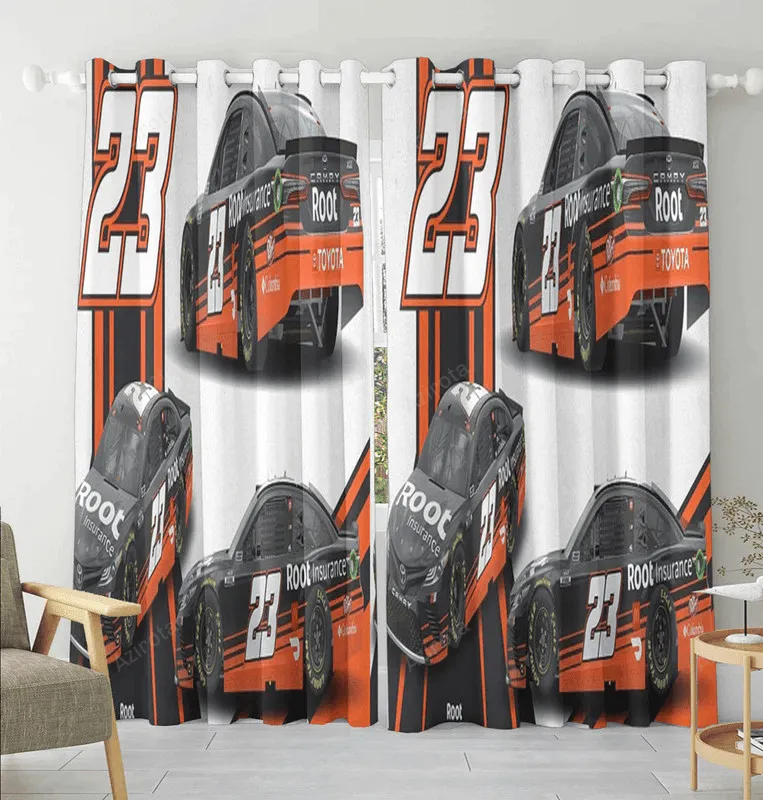 NASCAR 23XI Racing Cars10 Blackout Window Curtain 2 Panels For Living Room Bed Room Gift For Fan