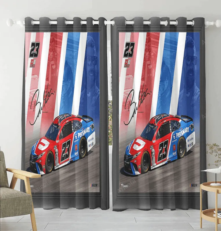 NASCAR 23XI Racing Cars17 Blackout Window Curtain 2 Panels For Living Room Bed Room Gift For Fan