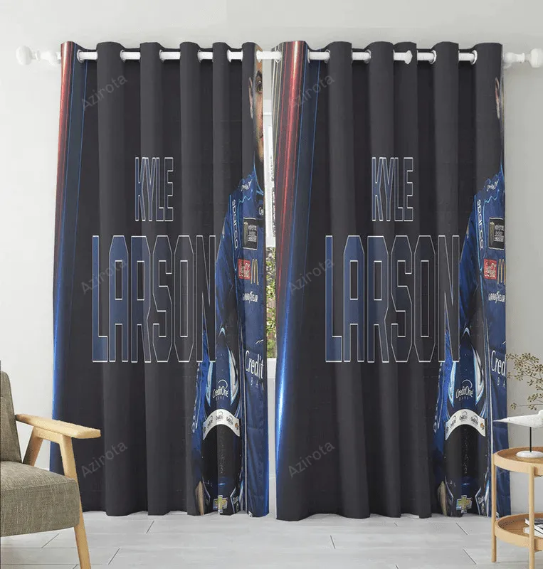 NASCAR Chip Ganassi Racing Kyle Larson3 Blackout Window Curtain 2 Panels For Living Room Bed Room Gift For Fan