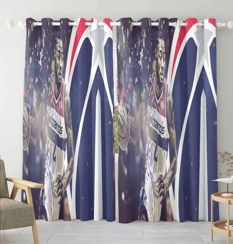 Washington Wizards John Wall9 Blackout Window Curtain 2 Panels For Living Room Bed Room Gift For Fan