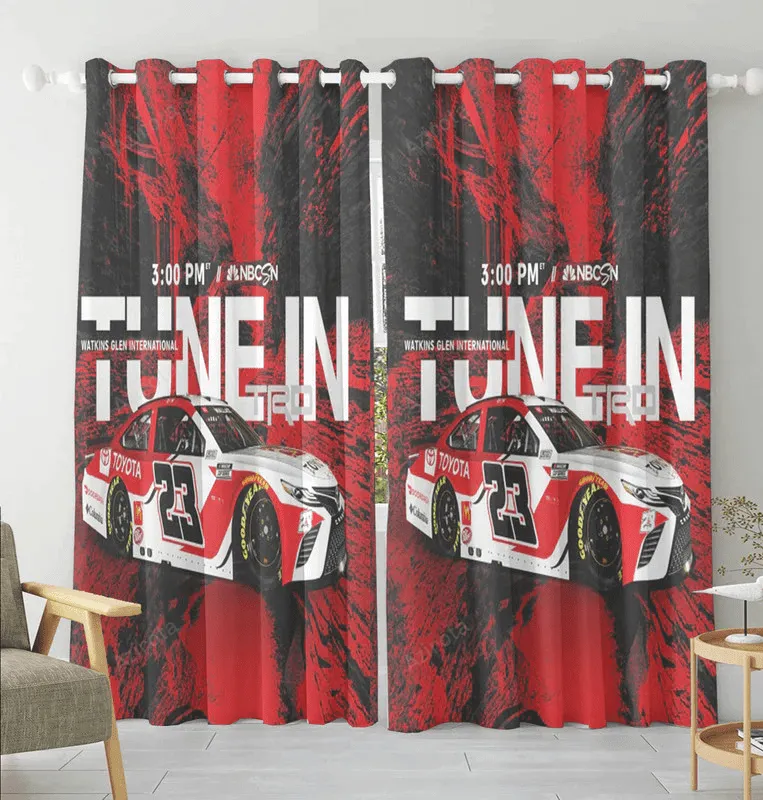 NASCAR 23XI Racing Cars15 Blackout Window Curtain 2 Panels For Living Room Bed Room Gift For Fan