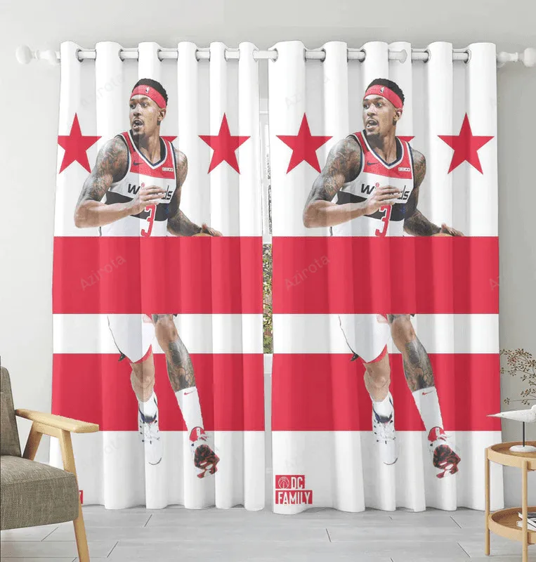 Washington Wizards Bradley Beal6 Blackout Window Curtain 2 Panels For Living Room Bed Room Gift For Fan