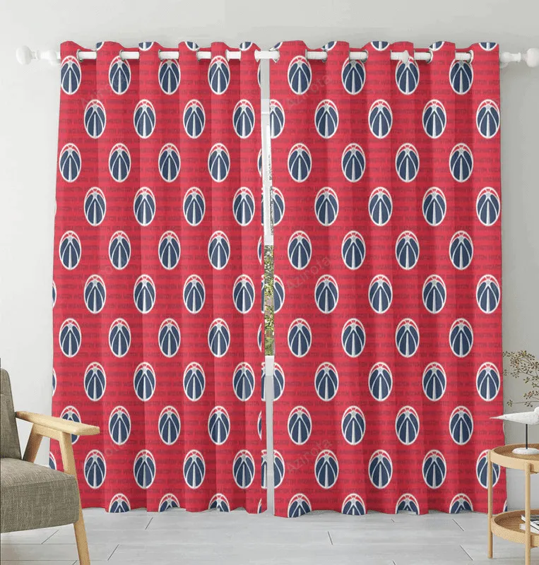 Washington Wizards6 Blackout Window Curtain 2 Panels For Living Room Bed Room Gift For Fan