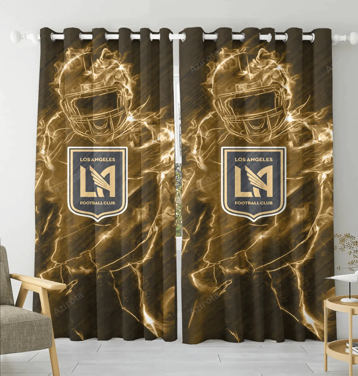 Los Angeles Club Legend Blackout Window Curtain 2 Panels For Living Room Bed Room Gift For Fan