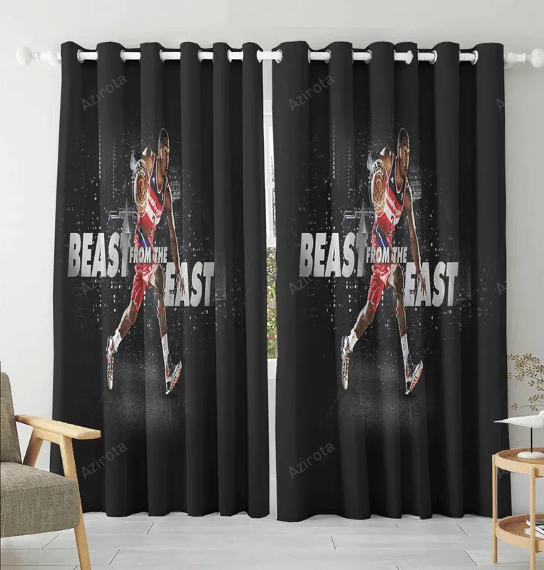 Washington Wizards John Wall7 Blackout Window Curtain 2 Panels For Living Room Bed Room Gift For Fan