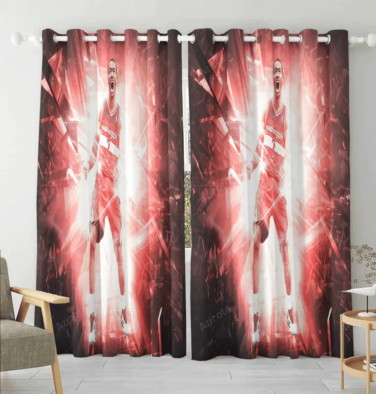 Washington Wizards John Wall3 Blackout Window Curtain 2 Panels For Living Room Bed Room Gift For Fan
