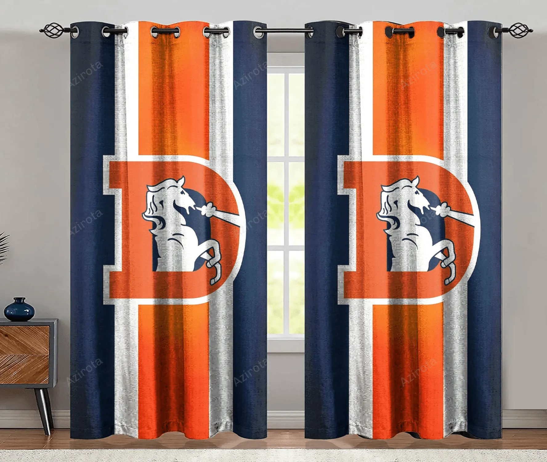 Denver Broncos Logo Window Curtain Gifts For Fans