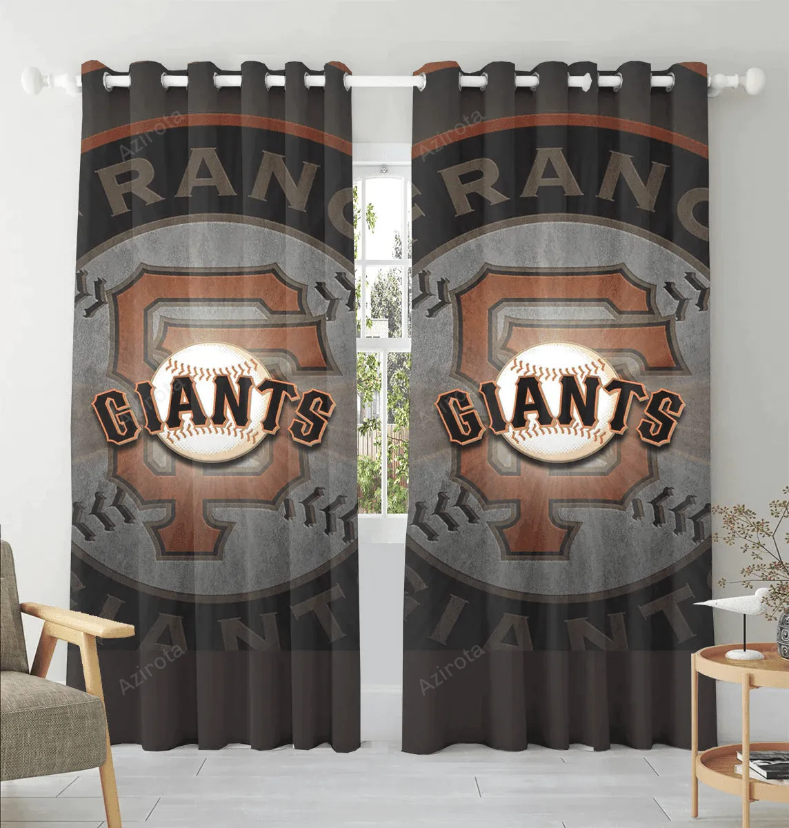 San Francisco Giants Art 14 Window Curtain Gift For Fans