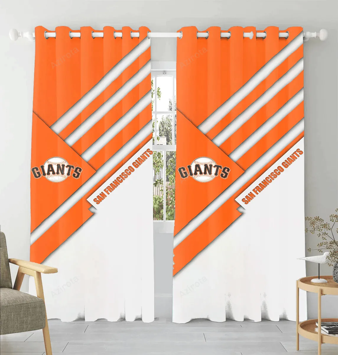 San Francisco Giants Art 25 Window Curtain Gift For Fans