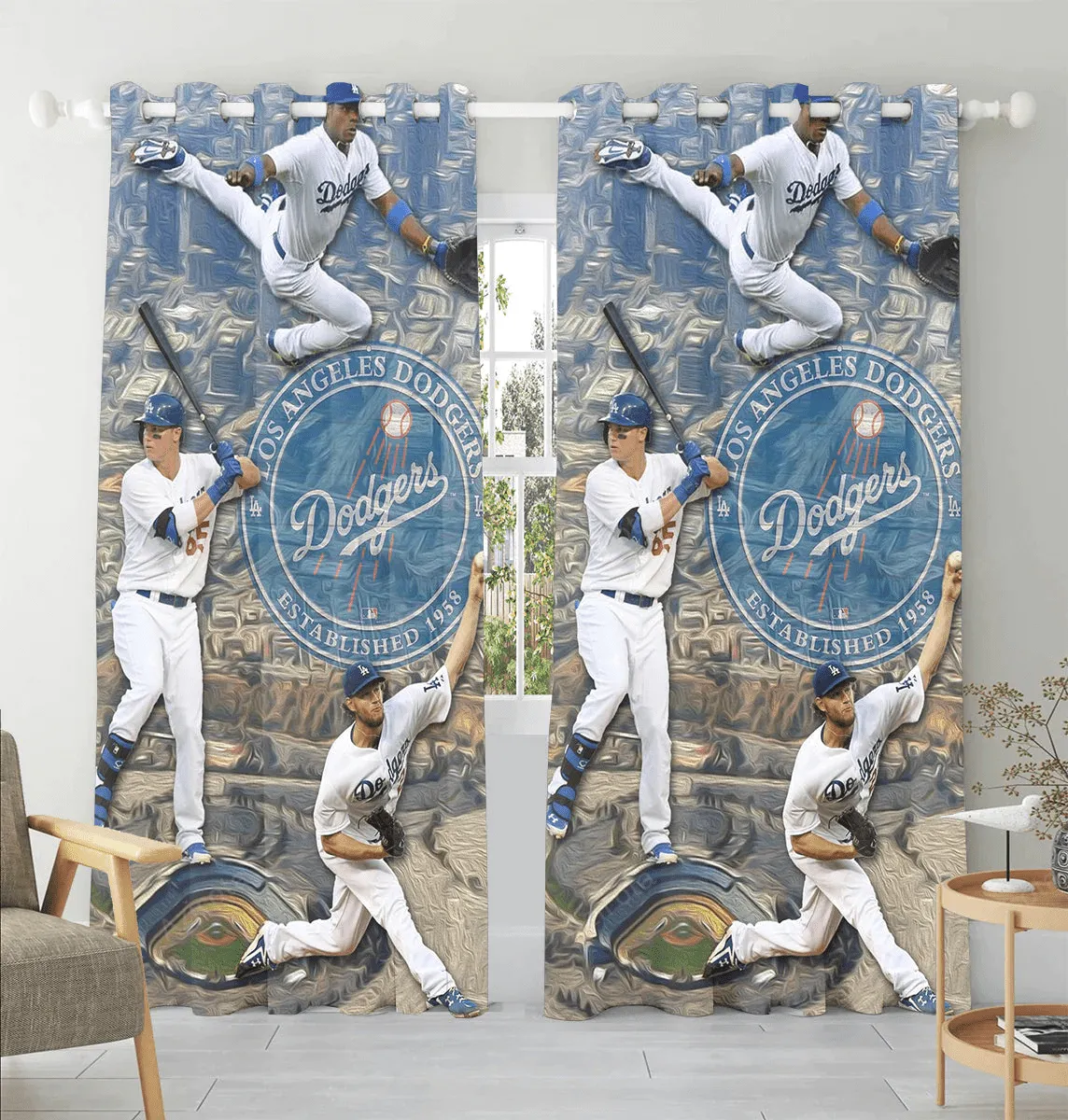 Los Angeles Dodgers Team V3 Window Curtain Gifts For Fans