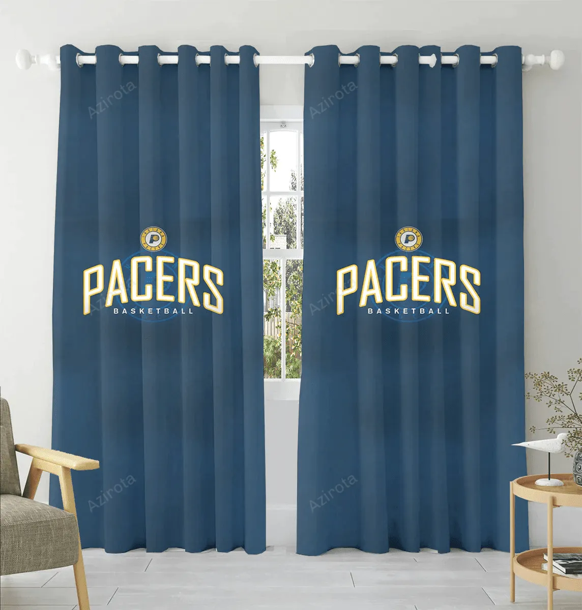 Indiana Pacers Logo 23 Window Curtain Gift For Fans