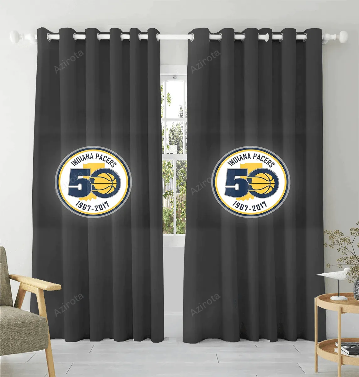 Indiana Pacers Logo 6 Window Curtain Gift For Fans