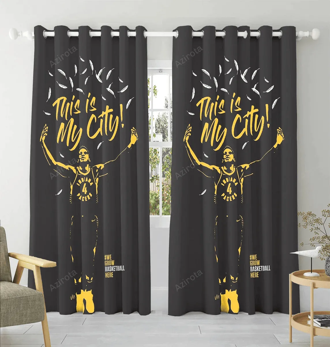 Indiana Pacers This Is My City Window Curtain Gifts For Fans
