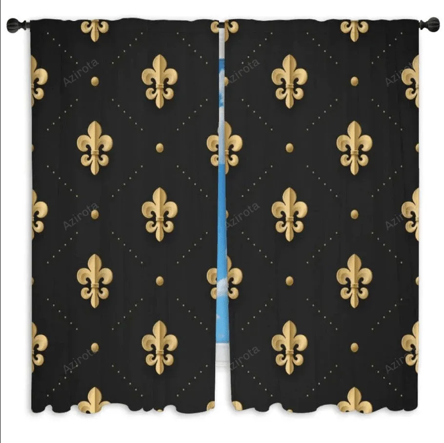 New Orleans Saints Logo 13 Blackout Window Curtain 5 Panels For Living Room Bed Room Gift For Fan