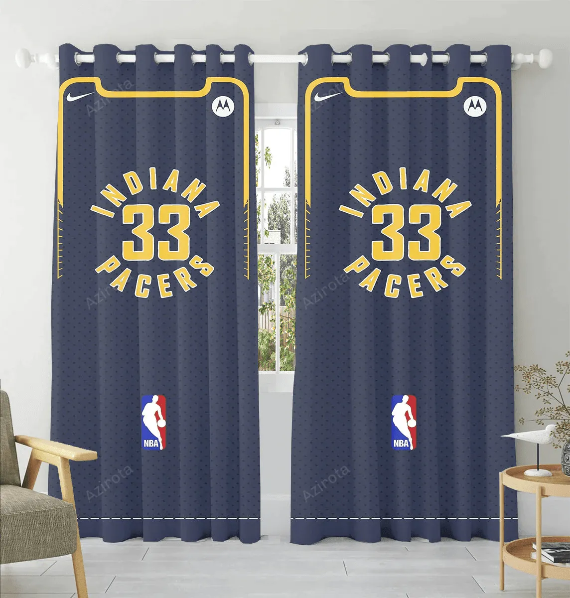 Indiana Pacers Logo 15 Window Curtain Gift For Fans