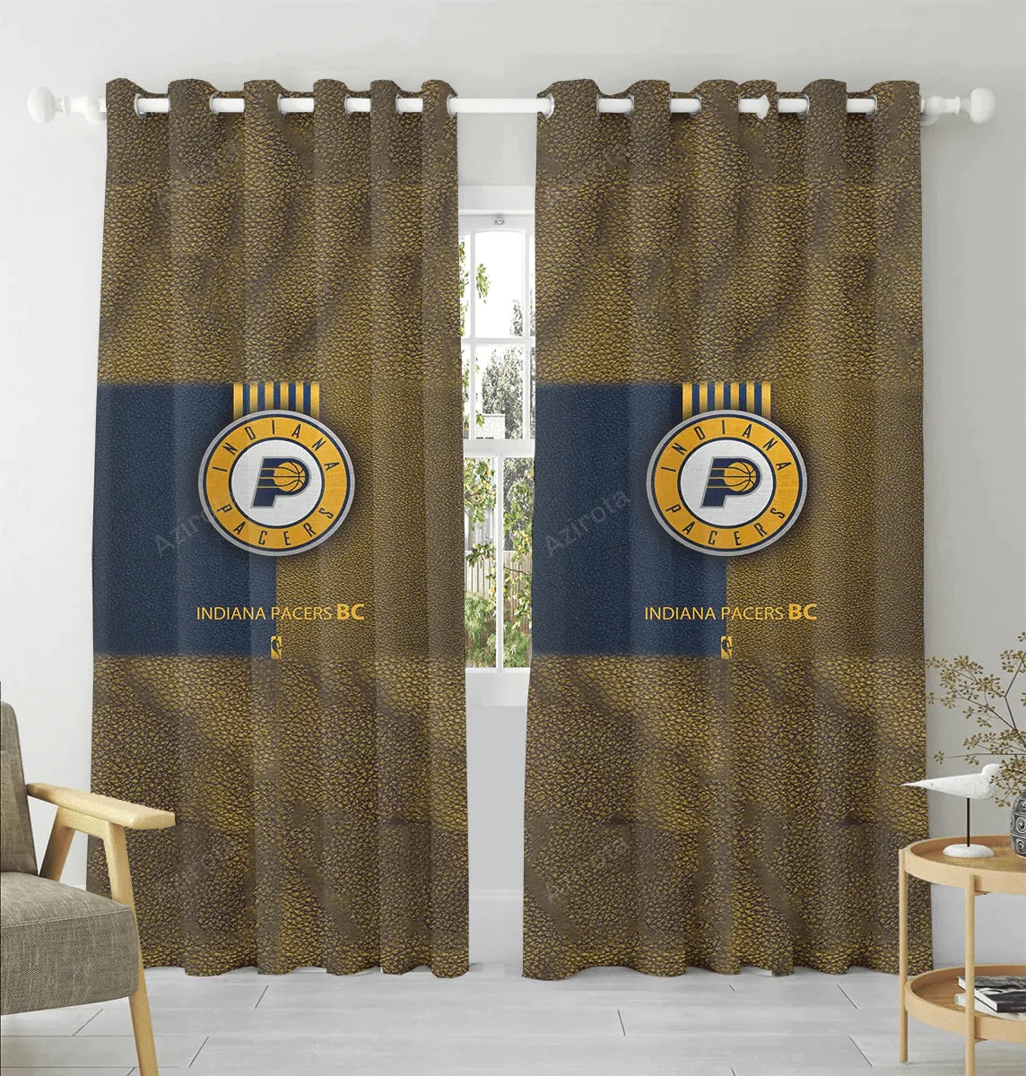 Indiana Pacers Logo 8 Window Curtain Gift For Fans