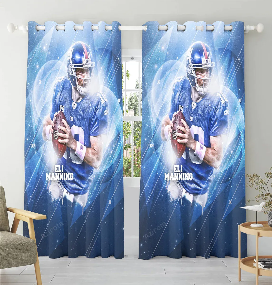 New York Giants Eli Manning V1 Window Curtain Gifts For Fans