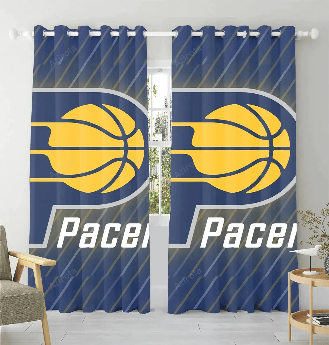 Indiana Pacers Logo 35 Window Curtain Gift For Fans