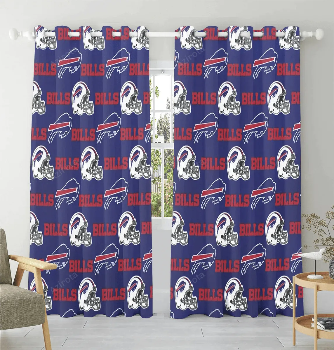 Buffalo Bills Logo v18 Window Curtain