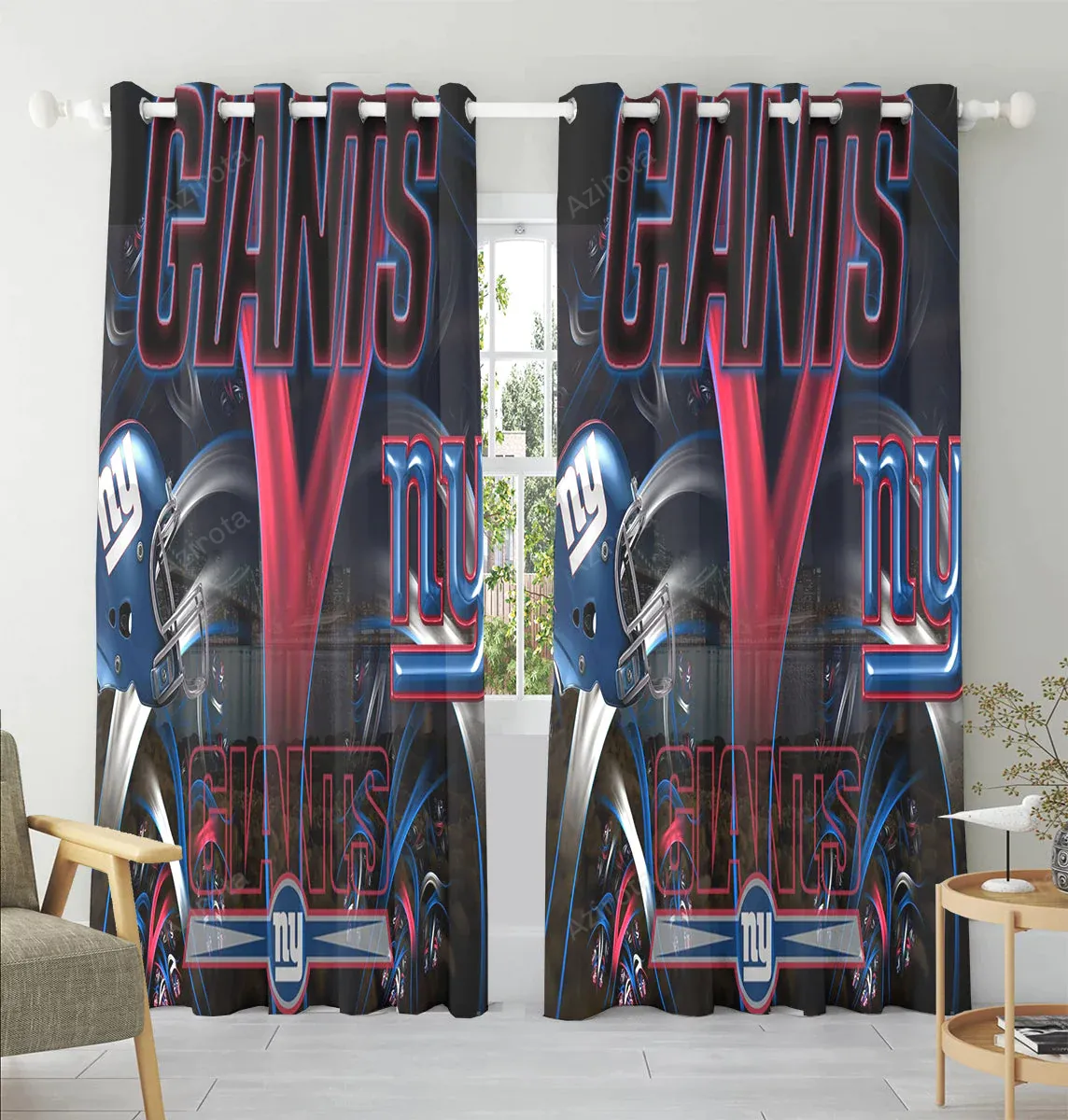 New York Giants Logo V3 Window Curtain Gifts For Fans