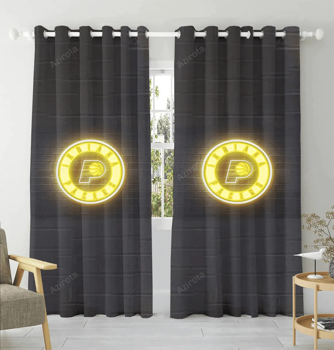 Indiana Pacers Logo 21 Window Curtain Gift For Fans