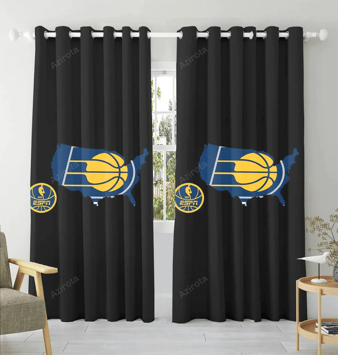 Indiana Pacers Logo 30 Window Curtain Gift For Fans