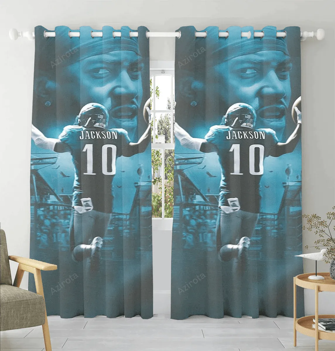 Philadelphia Eagles Desean Jackson 10 Poster Blackout Window Curtain 2 Panels For Living Room Bed Room Gift For Fan