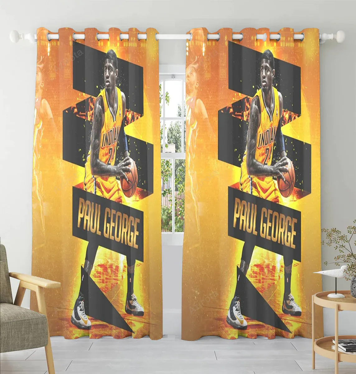 Indiana Pacers Paul George Window Curtain Gifts For Fans