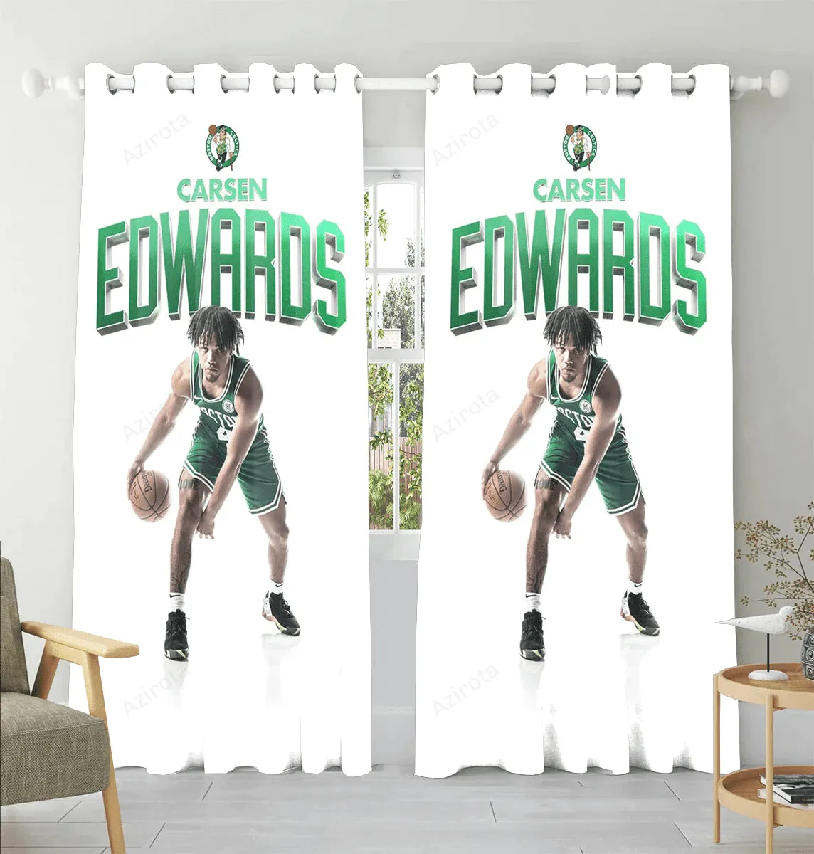 Boston Celtics Carsen Edwards1 Window Curtain