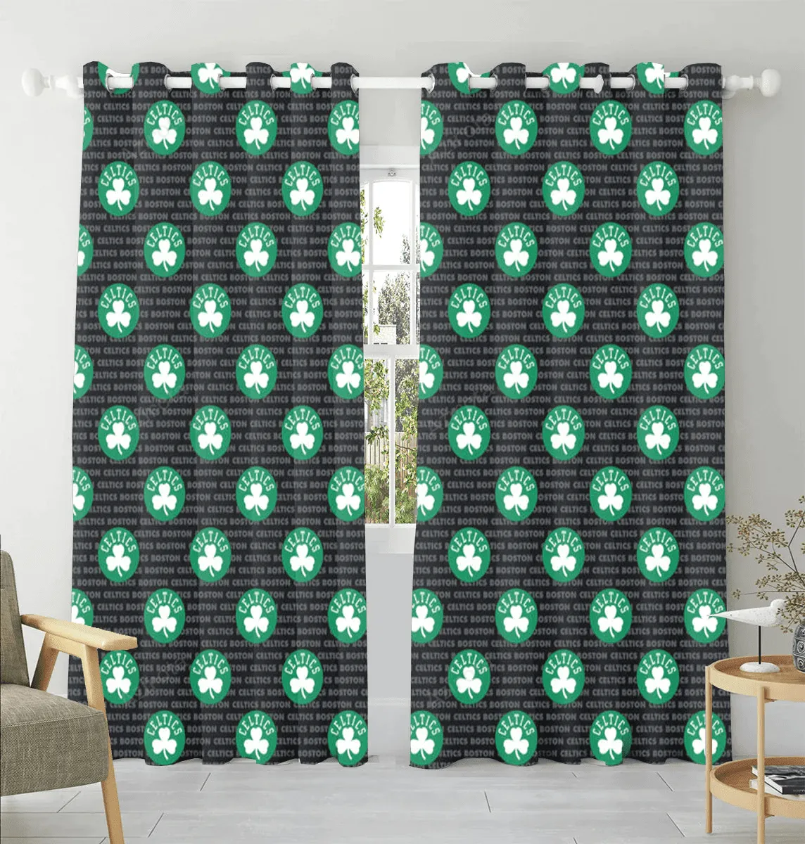 Boston Celtics Logo8 Window Curtain