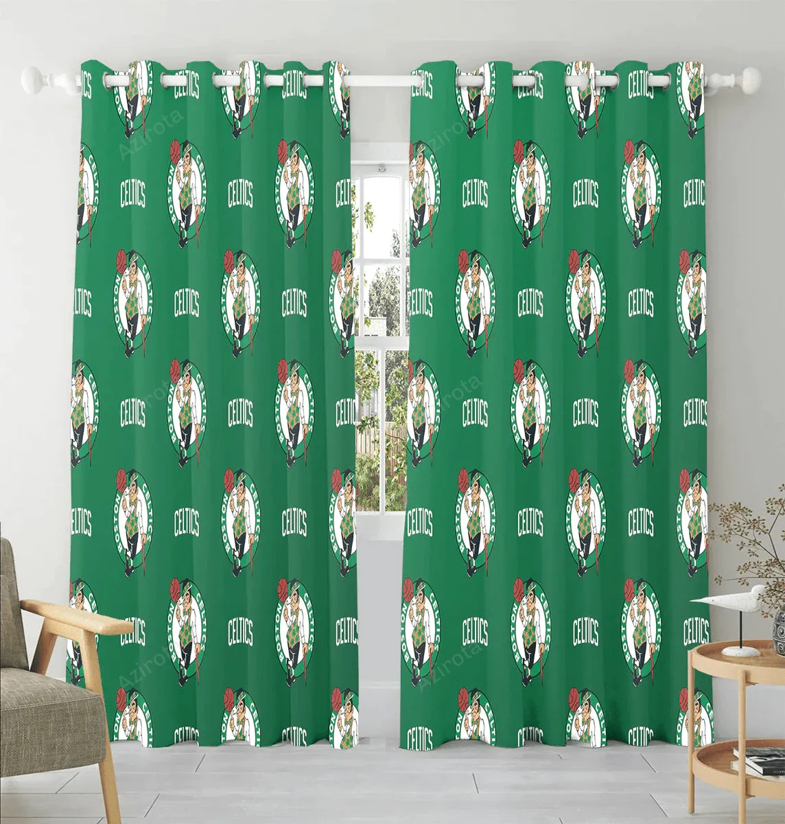 Boston Celtics Logo2 Window Curtain