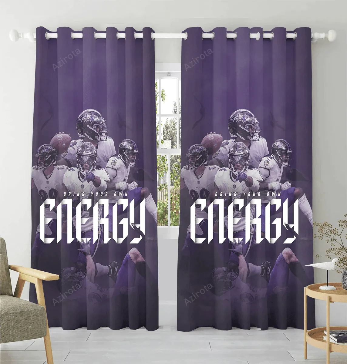 Baltimore Ravens Team24 Window Curtain