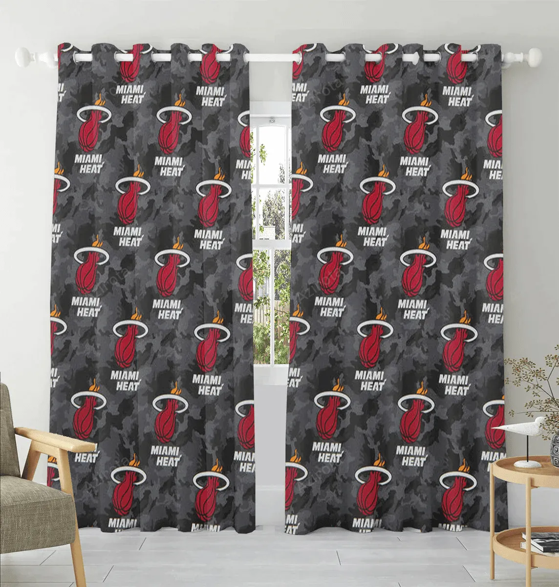 Miami Heat Logo4 Window Curtain