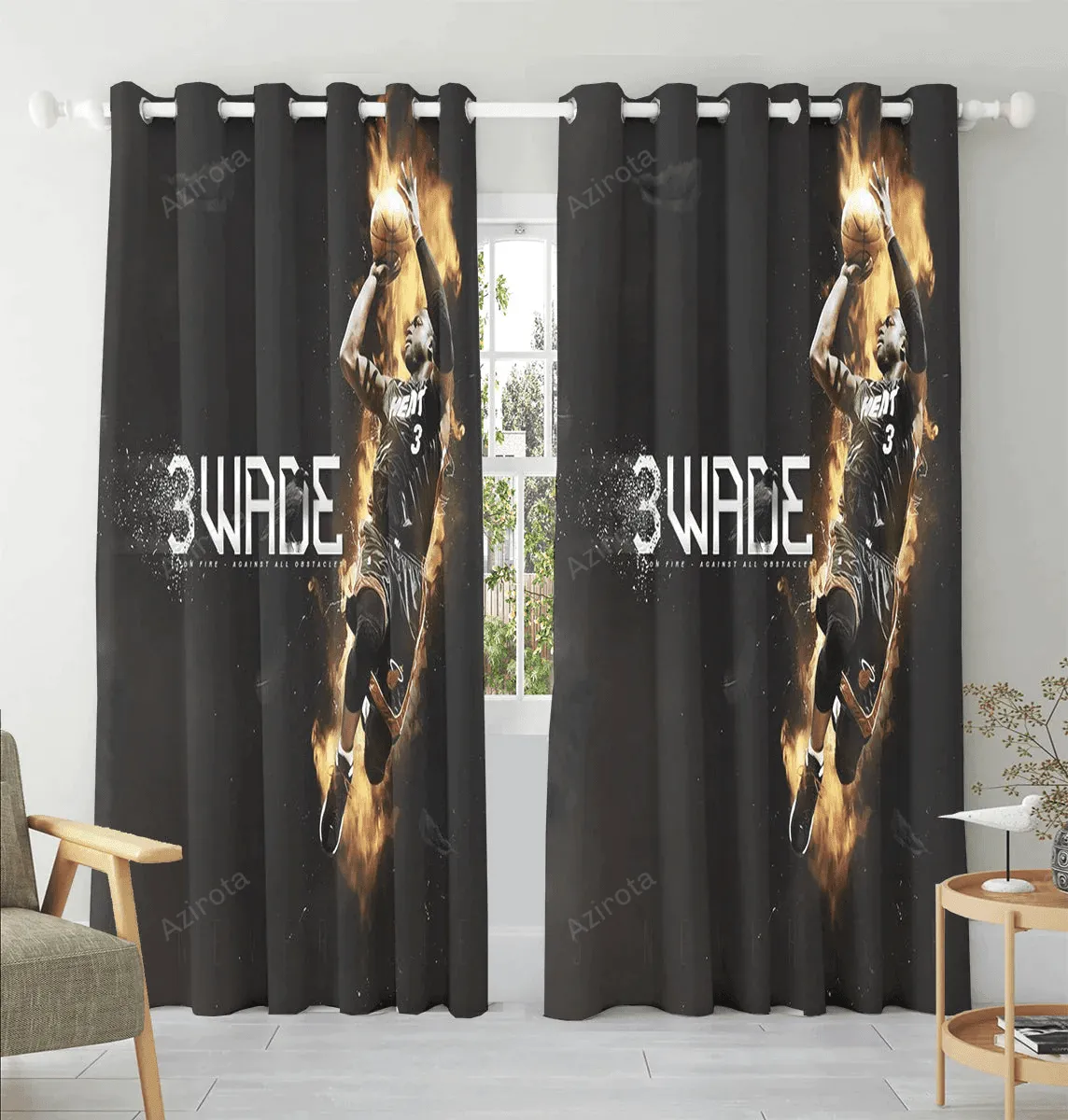 Miami Heat Dwyane Wade1 Window Curtain