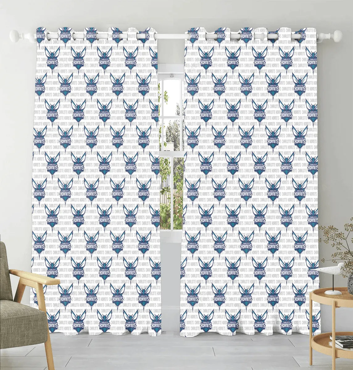 Charlotte Hornets Logo4 Window Curtain