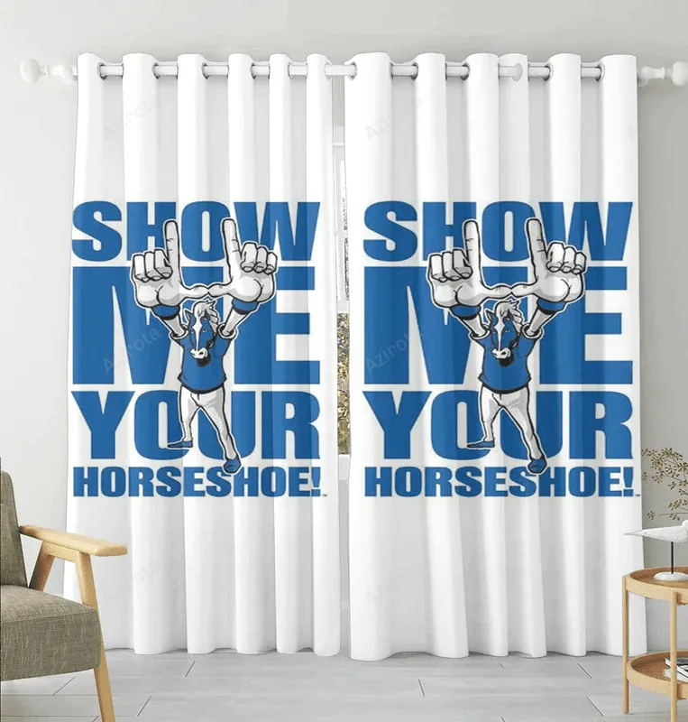Indianapolis Colts Show Me Blackout Window Curtain 2 Panels For Living Room Bed Room Gift For Fan