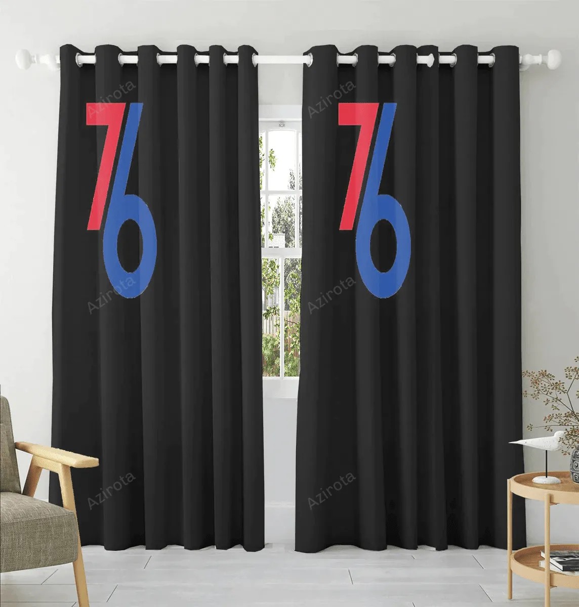 Philadelphia 76ers 76 Logo Window Curtain Gift For Fans
