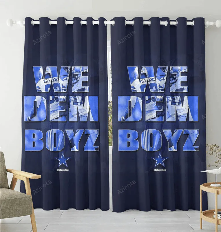 Dallas Cowboys We Dem Boyz Blackout Window Curtain 2 Panels For Living Room Bed Room Gift For Fan