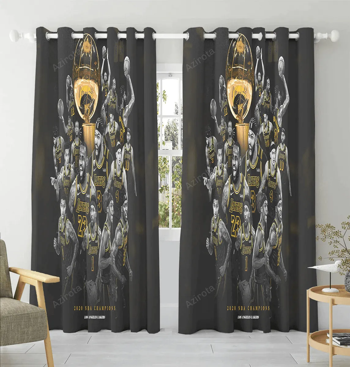 Los Angeles Lakers Players v5 Window Curtain