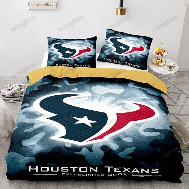 Houston Texans 3PCS Bedding Set Duvet Cover And Pillow Cases Gift For Fan 1756