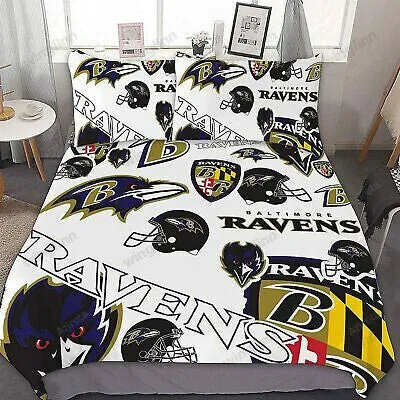 Baltimore Ravens 3PCS Bedding Set Duvet Cover And Pillow Cases Gift For Fan 1575